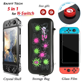 

Nintendoswitch Case Nintend Switch EVA Protective Carrying Bag&Tempered Glass Film&Crystal Hard Case for Nintendo Switch Console