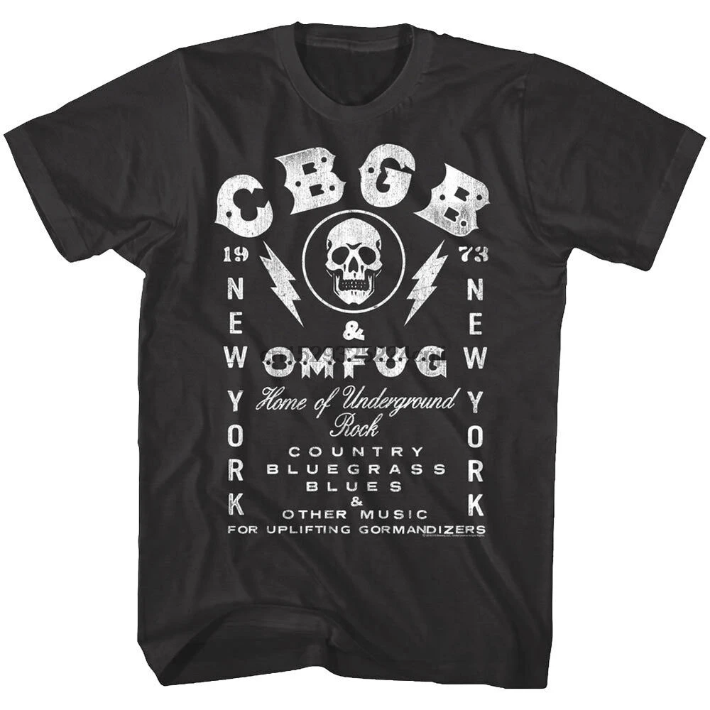 CBGB OMFUG NYC 1973 дом подземного рок рекламный щит мужская футболка панк концерт |