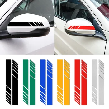 

2PCS Car-styling Side Rear View Mirror Stripes reflective Stickers For Nissan Qashqai X J10 J11 Trail Tiida Juke accessories