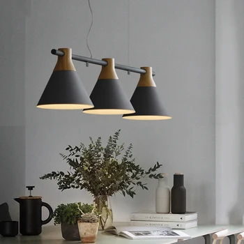 

Nordic Led Wooden Pendant Lights Macaron Iron Pendant Lamps Bedroom Living Room Restaurant Lighting Interior Decor Hanging Lamp