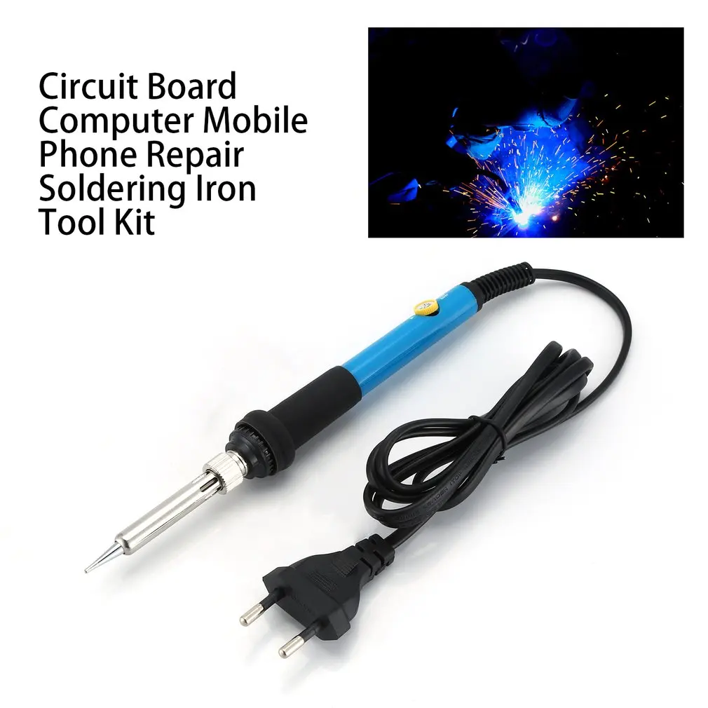60W 10s Fast Heating Electric Soldering Irons Kit Welding Pencil With 5 Replacement Heads For Circuit Board Repair New