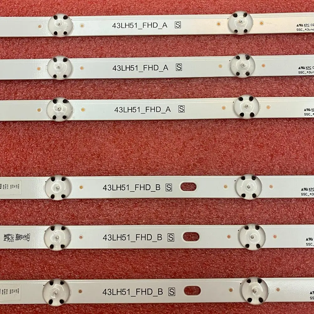 10 комплектов = 60 шт. светодиодный фонарь для LG 43LF510V 43LF5100 43LH5100 43LH5700 LF51_FHD_A B 43LH51_FHD_A