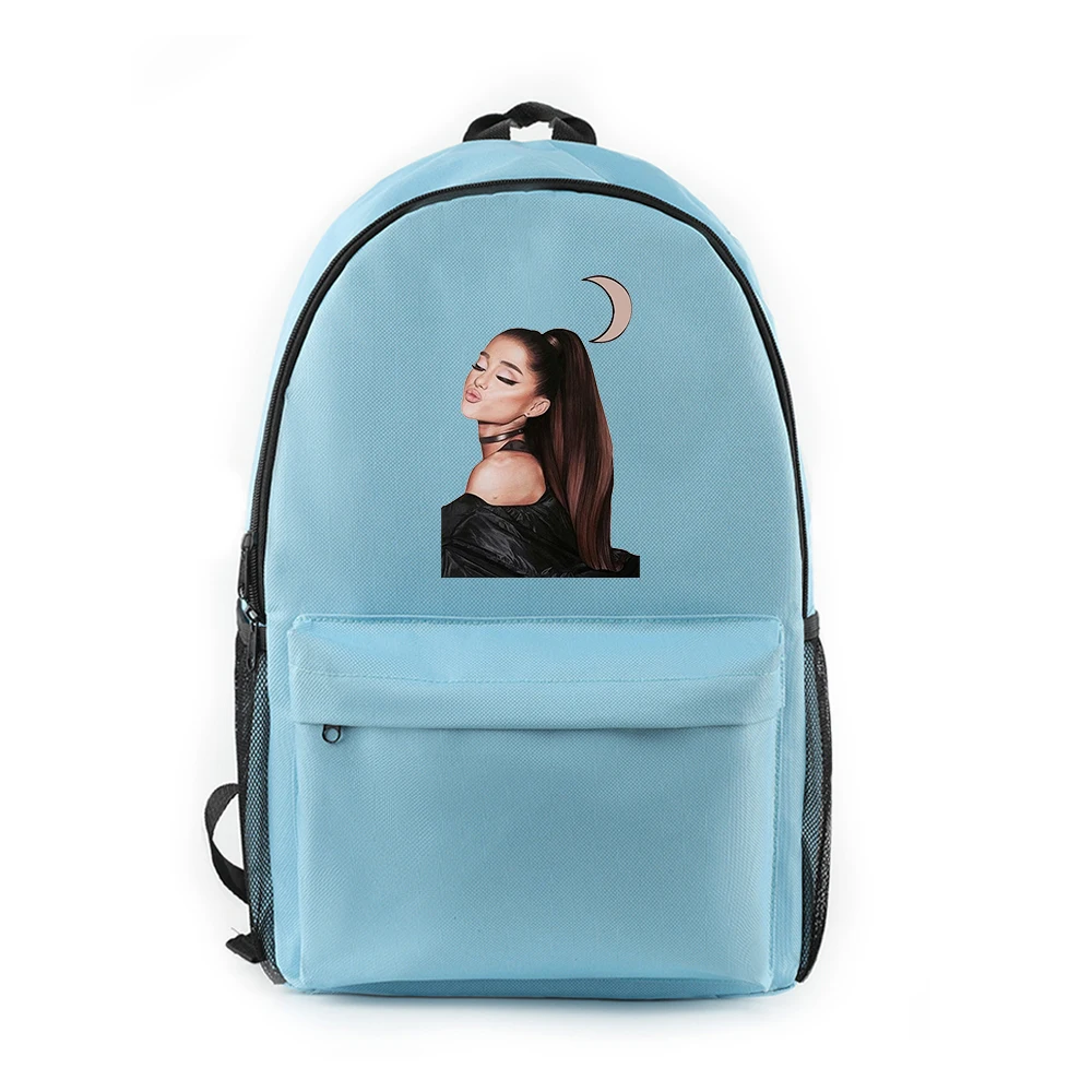Холщовый Рюкзак на плечо в стиле Харадзюку С Логотипом Ariana Grande, певица на молнии, рюкзак для путешествий в студенческом стиле, пять цветов