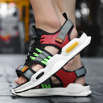 

Summer Men Beach Sneakers White White Mesh Men Leisure Sandals Designer Casual Beach Sandals Man Breathable Men Flats Sandals