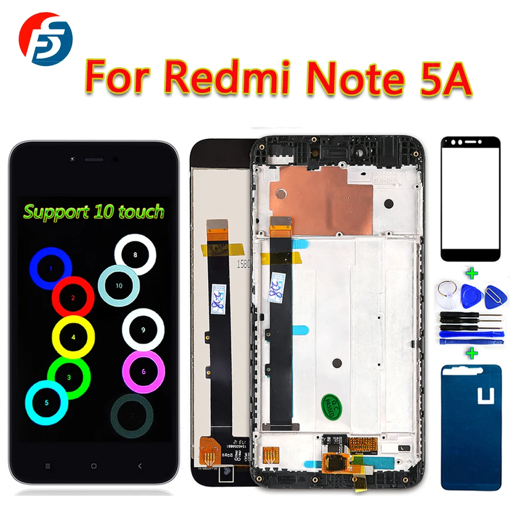 Fansu IPS ЖК дисплей экран для Xiaomi Redmi Примечание 5A 2 Гб оперативной памяти сенсорный 5