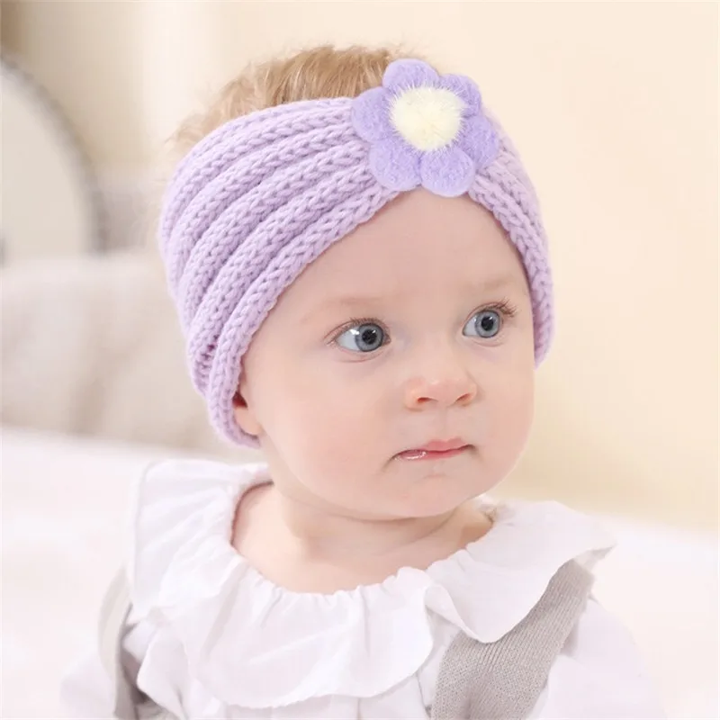 Autumn Winter New Baby Knit Headbands Soft Warm Newborn Turban Infant Toddler Boy Elastic Hair Bands Girl Accessories | Мать и ребенок