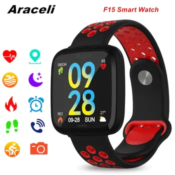 

F15 Smart Watch IP67 Waterproof Sport Passometer Blood Pressure Oxygen Heart Rate Monitor Smartwatch Men Women F15 Smart Watch