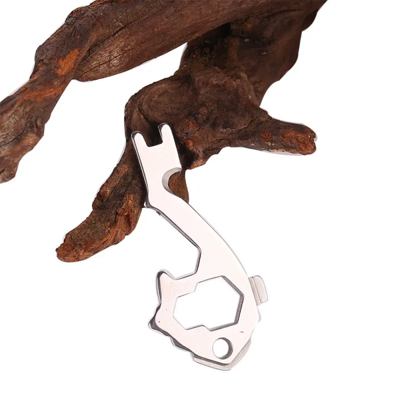 

20-in-1 Mini Multi-Tool Portable Stainless Steel Multi Functional Carabiner Clip Camping Tool Key Water Bottler Tool