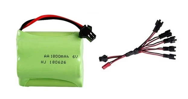 SM Plug) Ni-MH 6 В 1800 мАч батарея+ 6 в USB зарядное устройство для Rc игрушки автомобили танки роботы лодки пистолеты 5* AA 6 В аккумуляторная батарея - Цвет: Red