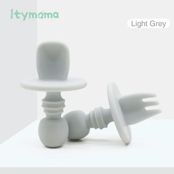 

5pc Baby Silicone Spoon Candy Color Soft Feeding Spoon Fork Children Dishes Food Baby Feeding Tableware Tools Baby Diet Training