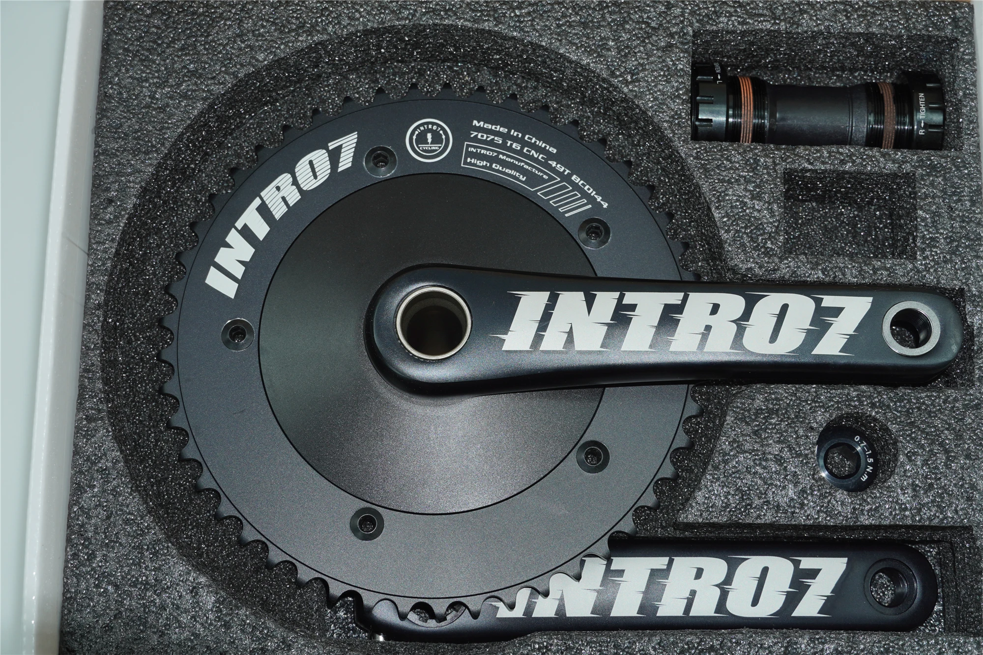 INTRO7 cycling クランク INTRO7 Alumniun Alloy Crankset Fixed Gear crankset 49T High