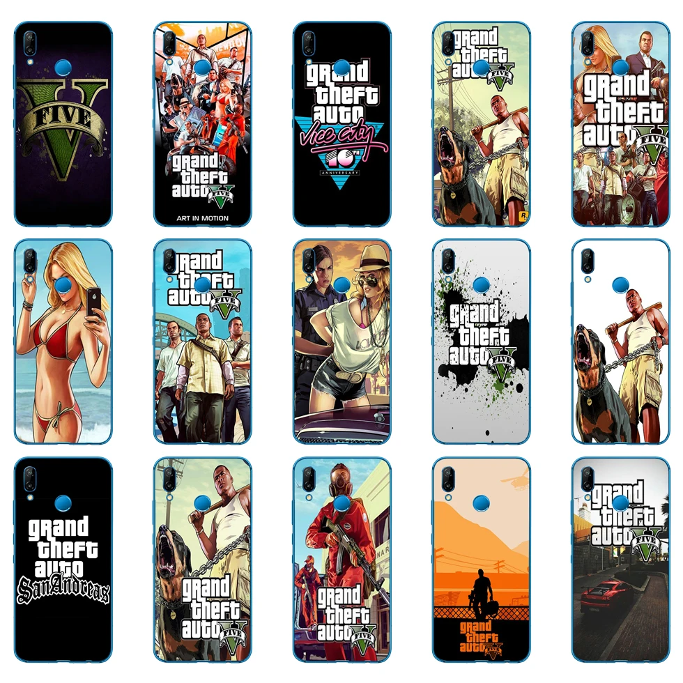 33DD Grand Theft Auto GTA V Мягкий силиконовый чехол для Huawei P9 P10 P20 P30 Lite mate 10 20 PRO lite p smart чехол