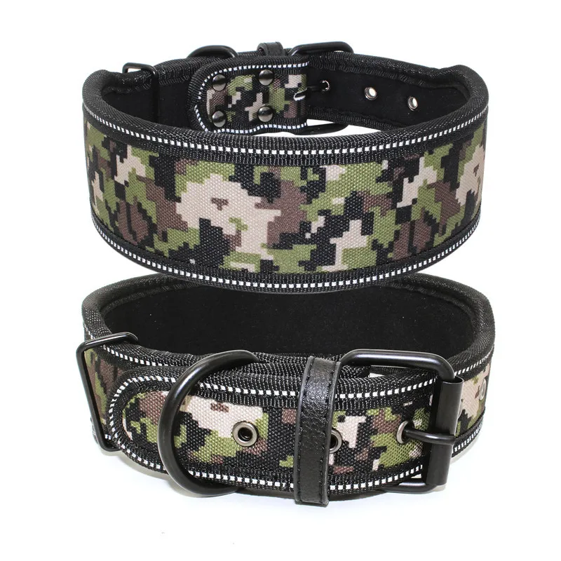 Nylon Dog Collar Reflective Adjustable Pet Collars for Medium Large Dogs S M L Size