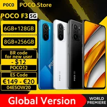 [World Premiere In Stock] Global Version POCO F3 5G Smartphone Snapdragon 870 Octa Core 128GB/256GB 6.67″120Hz E4 AMOLED Display