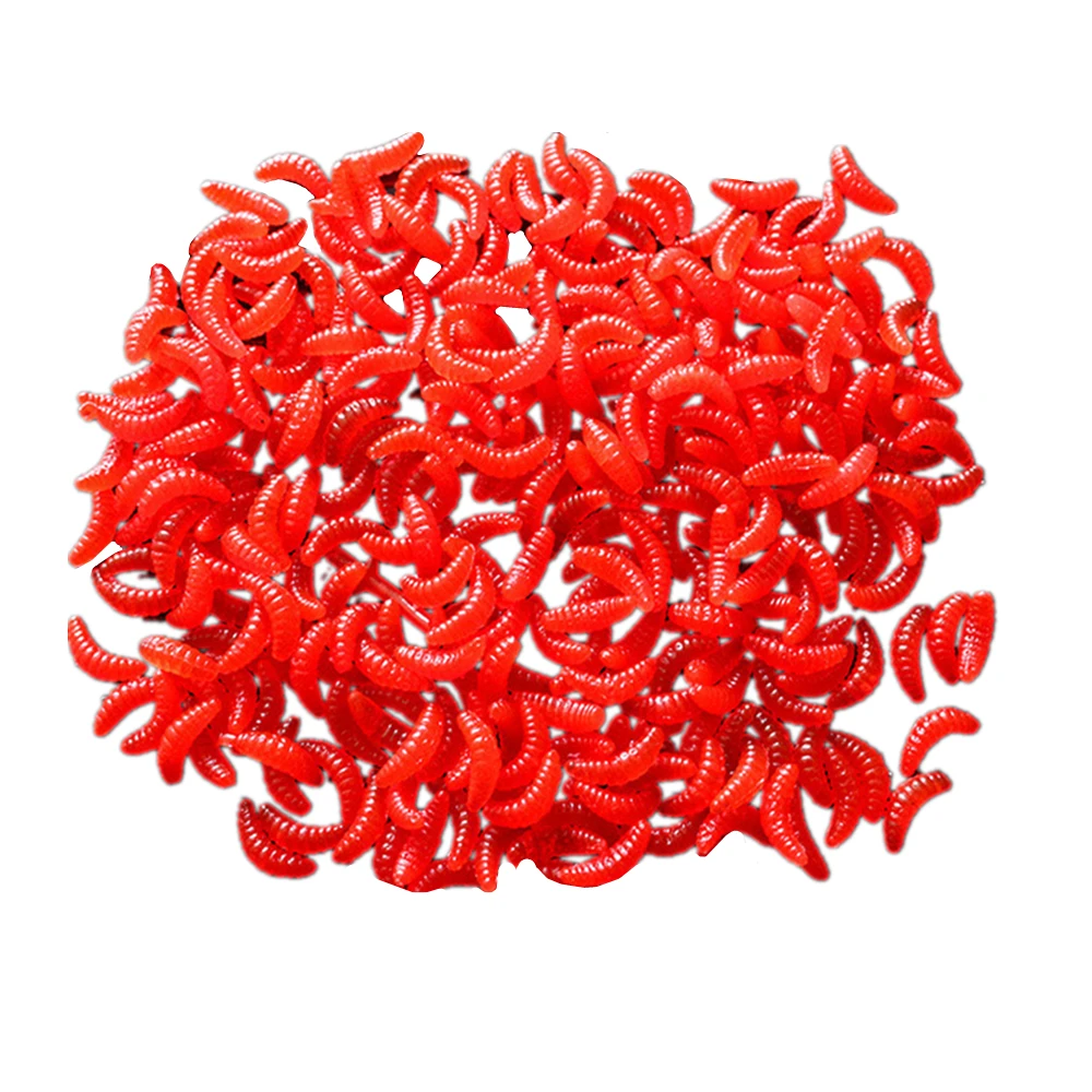 1000Pcs/lot 2cm 0.3g Fishing Lures Soft Lure Baits Smell Worms Glow Shrimps Tackle Soft Baits Lifelike Fishy Smell Lures