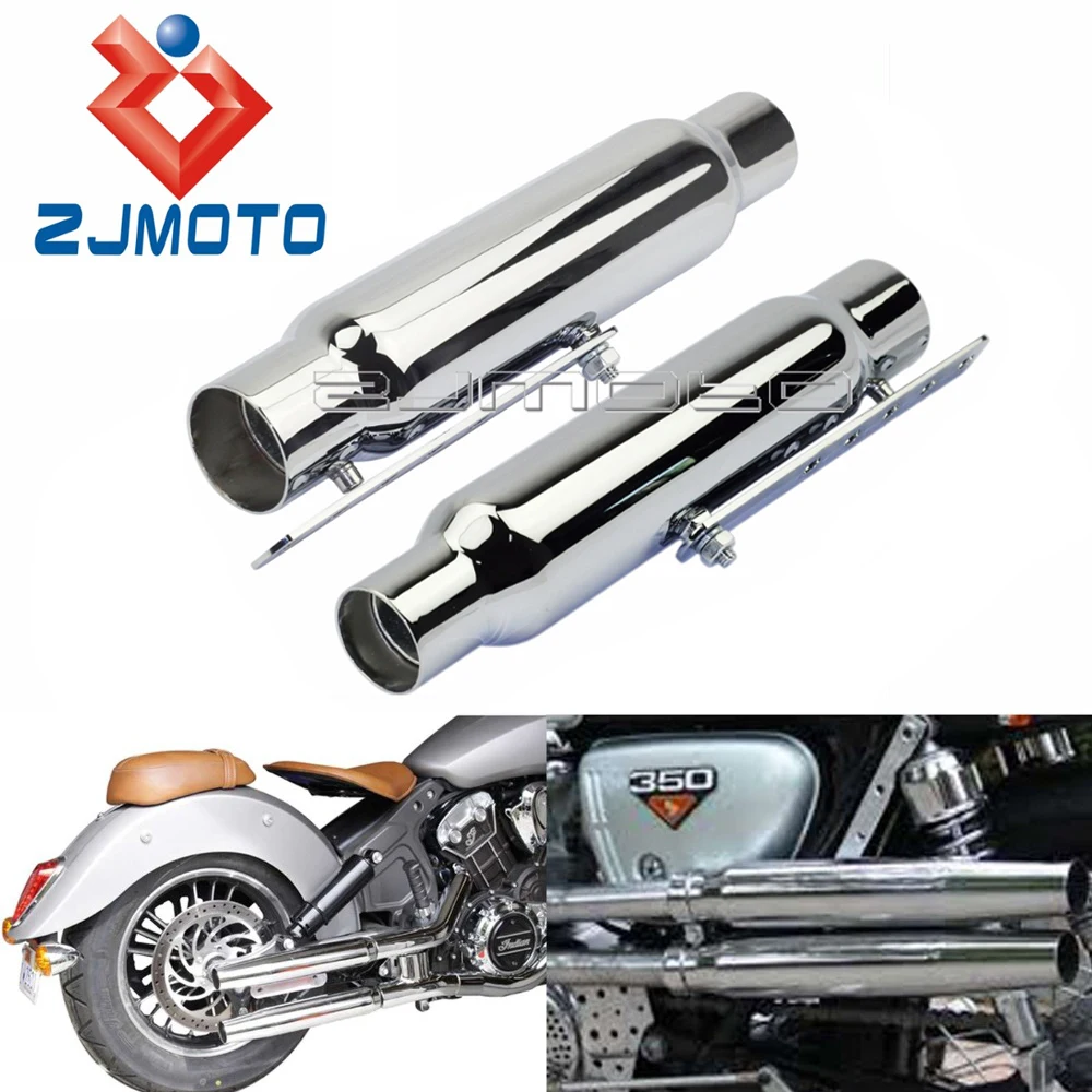 1Pai Universal Exhaust Mufflers 12" Shorty Exhaust Pipes Silencer For