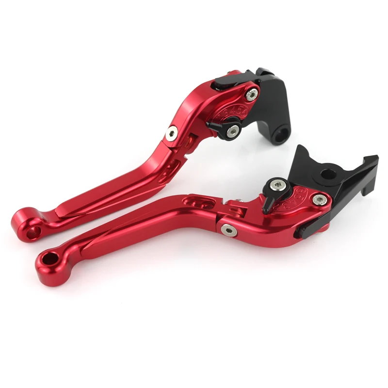 Для Cagiva V-Raptor 650 2000-2007 Raptor 1000 2001-2007 мотоциклетные ручки тормоза и сцепления, обработанные на станке с ЧПУ Складная Выдвижная регулируемая - Цвет: red