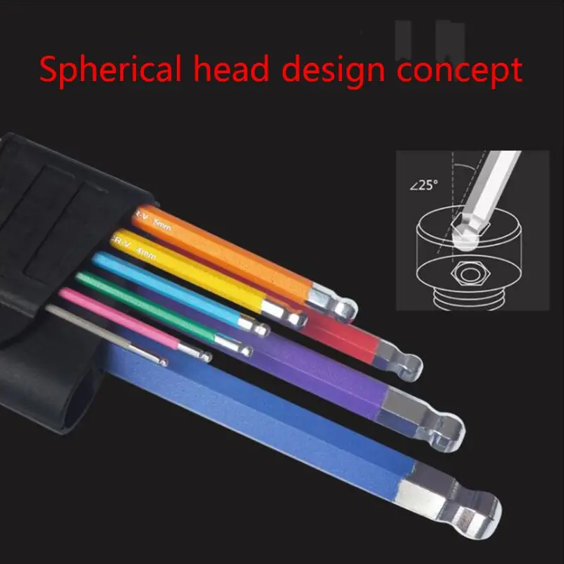 Universal Hexagon Wrench Set Universal Ball Head Pattern 6-angle Screwdriver