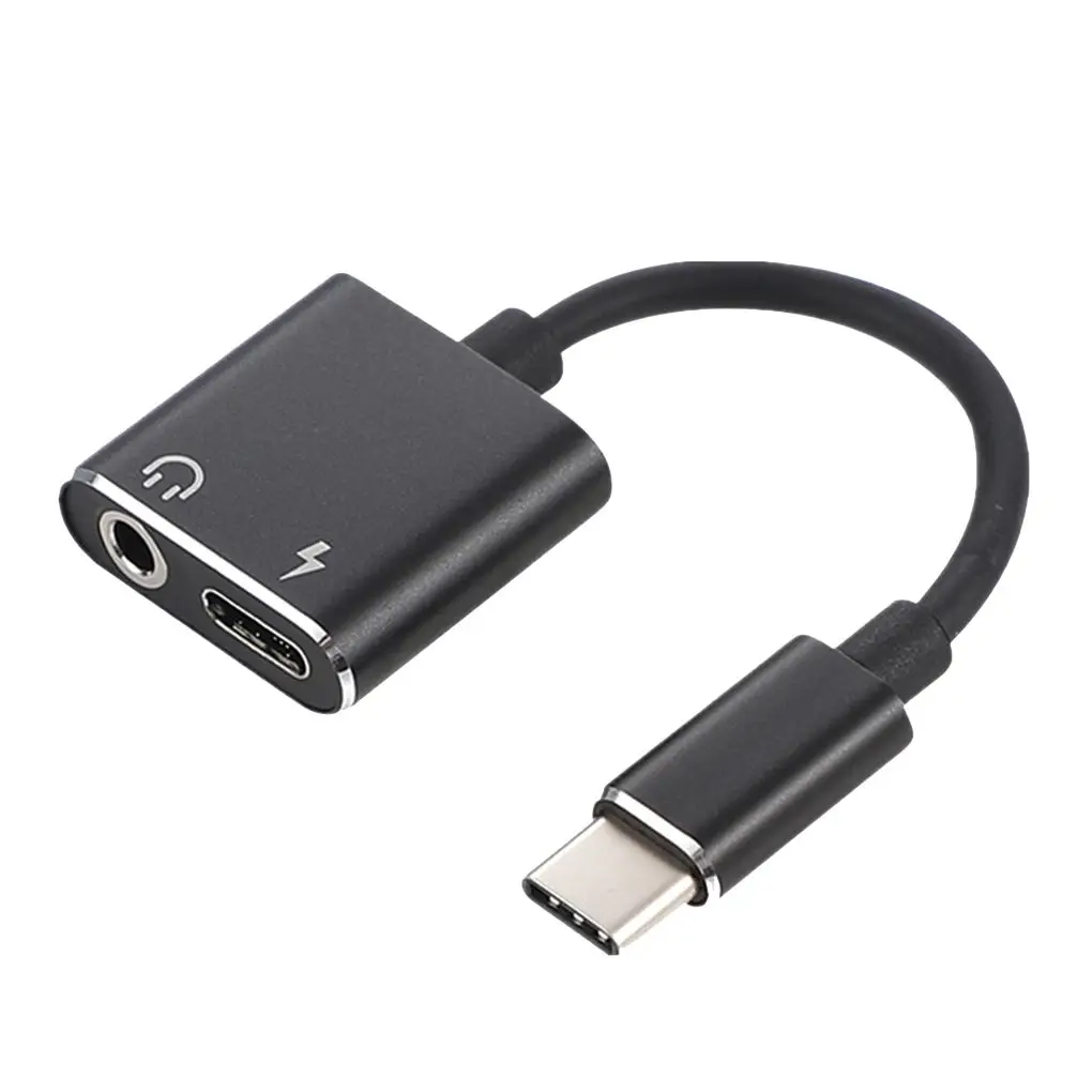 Usb type C адаптер зарядное устройство аудио кабель 2 в 1 тип-c до 3,5 мм разъем для наушников вспомогательный конвертер Замена для Xiaomi
