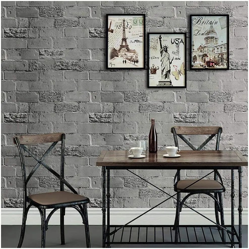 

LUCKYYJ Peel and Stick Faux Brick Pattern Wallpaper Vinyl Self Adhesive Wall Paper Design for Walls Bathroom Bedroom Home Decor