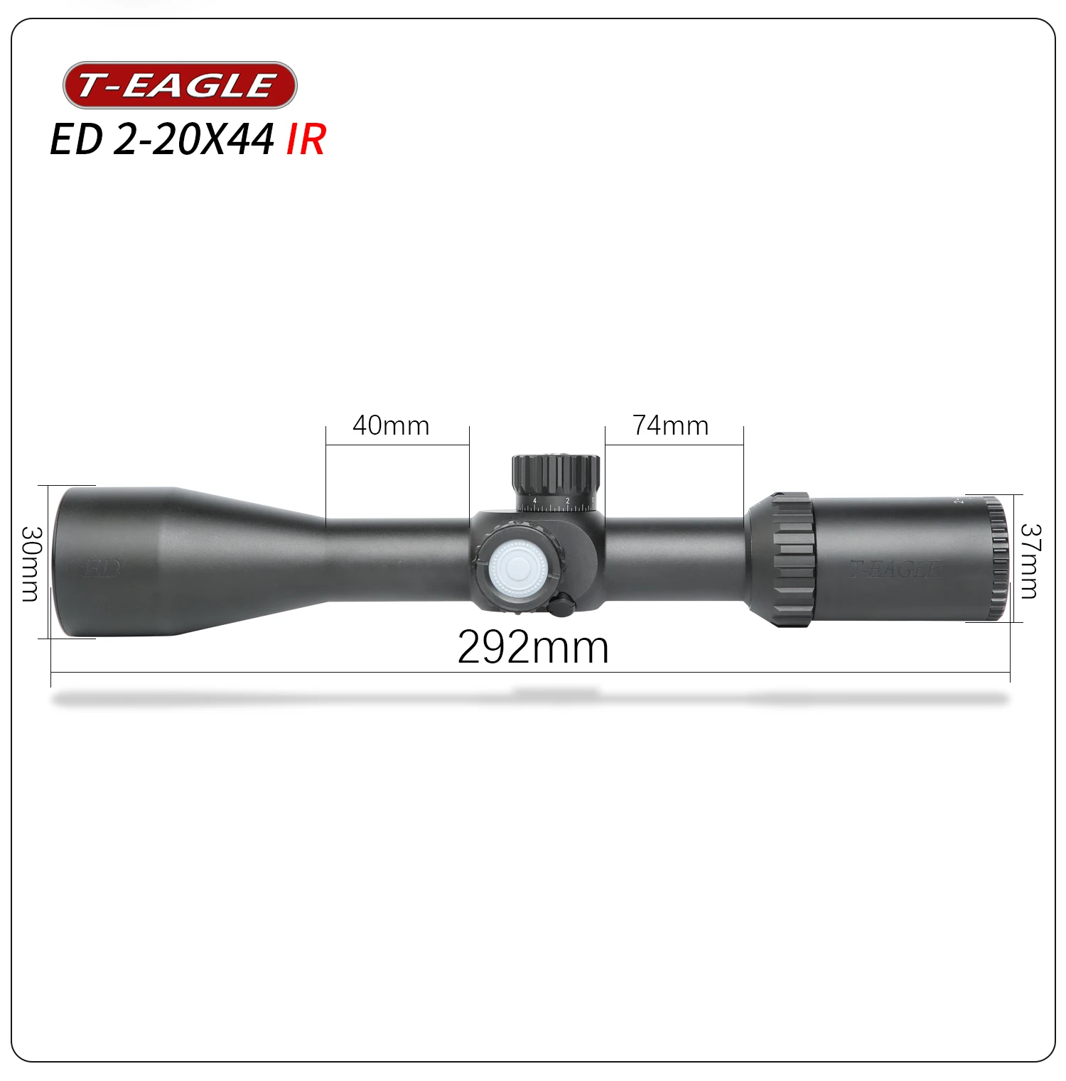 Горячая TEAGLE 2-20x44 ИК стрельба Охота прицел оптический прицел с подсветкой R& G прицел подходит 30-06 308 AR15