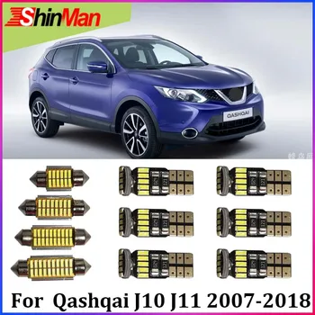 

ShinMan 8x Dome reading trunk map LED Bulb LED CAR Light Car LED Interior Car lighting For Nissan Qashqai J10 J11 2007-2019