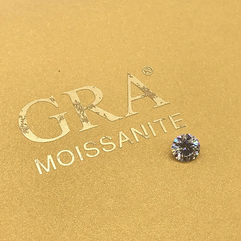 

Loose beads 1.0ct Carat 6.5mm IJ Color Round Brilliant Cut loose Moissanite Lab Diamond ring bracelet DIY material