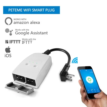 

Waterproof wifi Smart usb Plug smart socket Outdoor power 2 Wifi Outlets Compatible with Alexa Google Home IFTTT smart life
