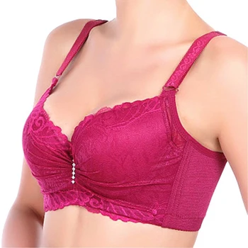 

IZICFLY Hot Sale sexy Wine red B Push Up Bra new lace underwear for women bra 90B -1 Pcs