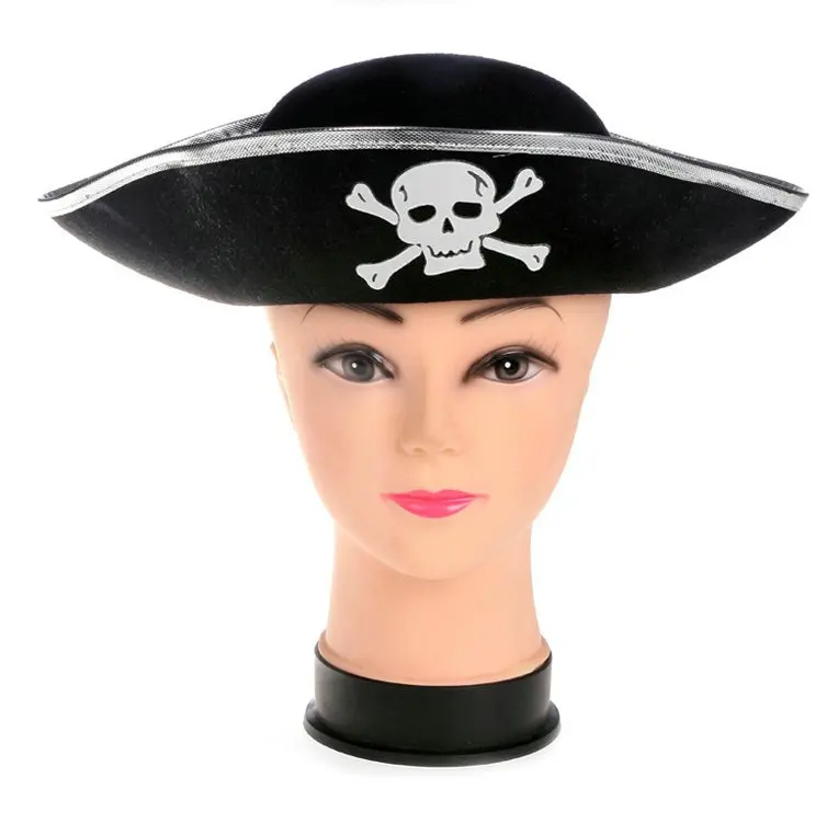 Halloween Performance Props Garment accessory COS Pirate Hat Pirate Eye Patch Circle Big Ghost Performance Hat