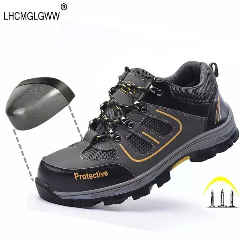 

Wilderness Survival Safety Shoes Steel Toe Steel mid-plate Anti-slip Anti-smashing Breathable Work Men work boots