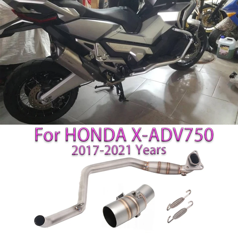 

For Honda X-ADV 750 X ADV 51mmm mid link pipe Slip on Modified Adapter Exhaust Escape Header Front Link Pipe Connecting Muffler