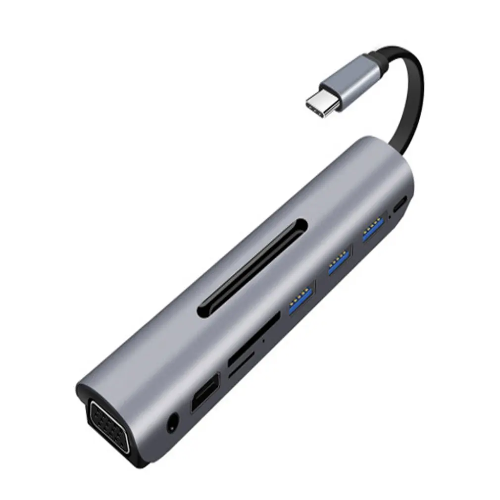 

9 in 1 3 Dock USB C HUB Type-c to HDMI+VGA with Audio HD Converter Adapter for Macbook For Samsung Adapter