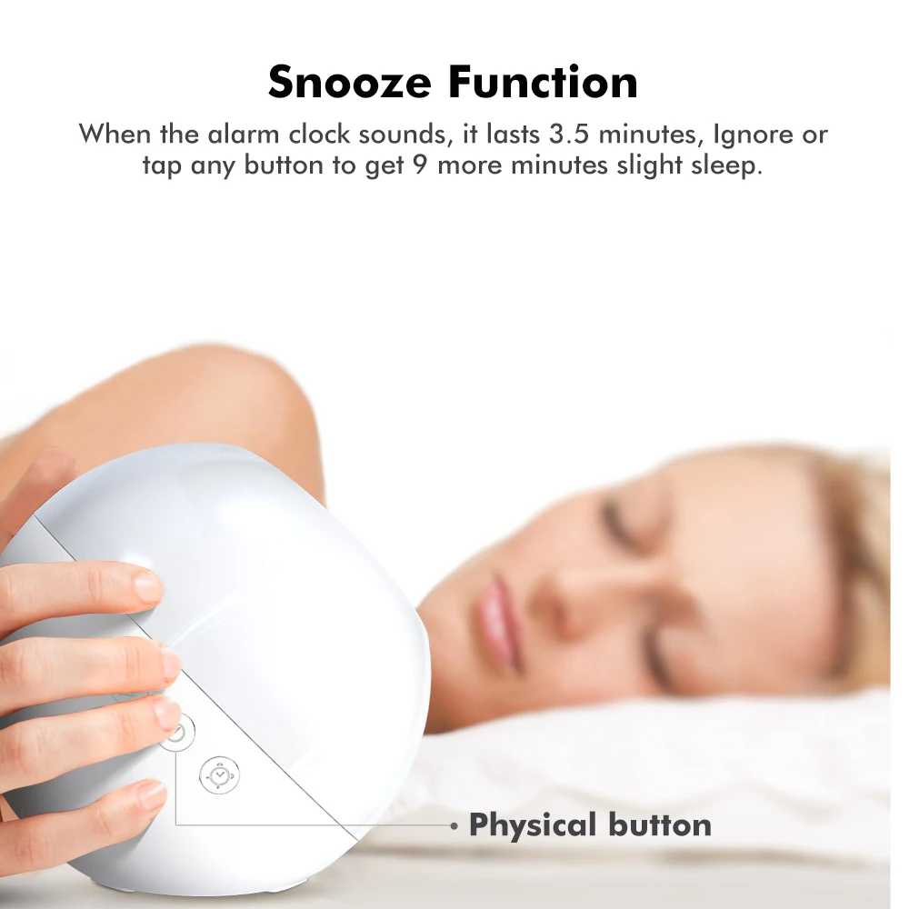 Best UMIDIGI Uwake Wireless Bluetooth Speaker Portable LED Loudspeaker Touches Lamp Stereo Music Surround Outdoor Speaker Alarm Clock