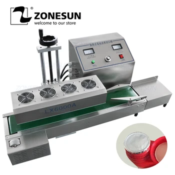 

ZONESUN DL-1800 Desktop Stainless Steel Continuous Induction Sealer Magnetic Induction Sealing Machine Suit for 15-80mm Diameter