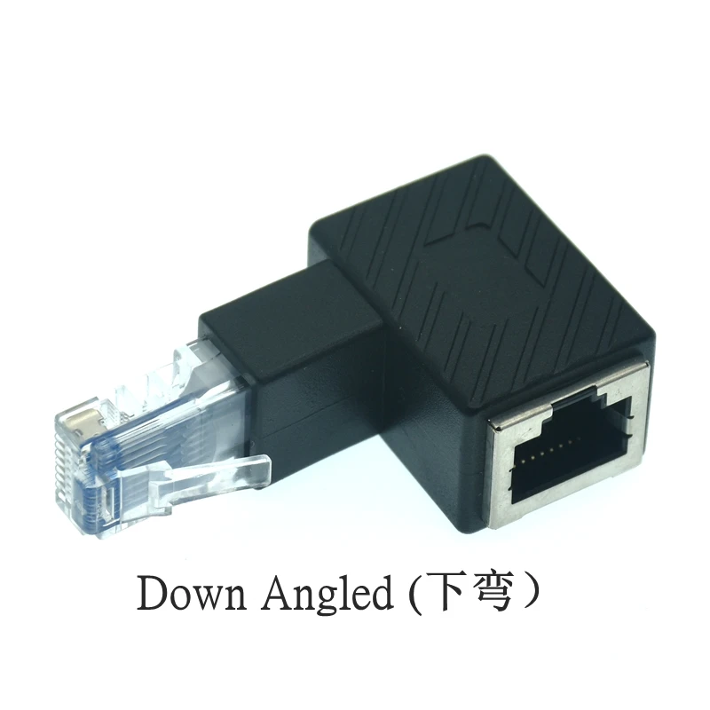 90 Degree 270 Degree Up Down Left Right Multi-angle RJ45 Cat 5e 6e Cat7 Male to Female Lan Ethernet Network Extension Adapter