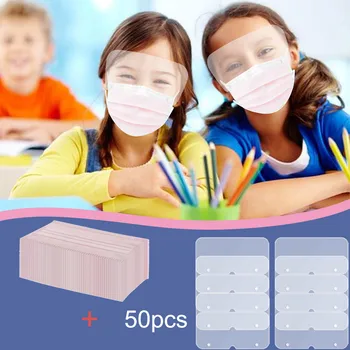 

Disposable Mask for face With Eye Shield Clear Dust-proof Smog Face Cover Transparent Removable Buttons Mask Non Wove 3 Layer