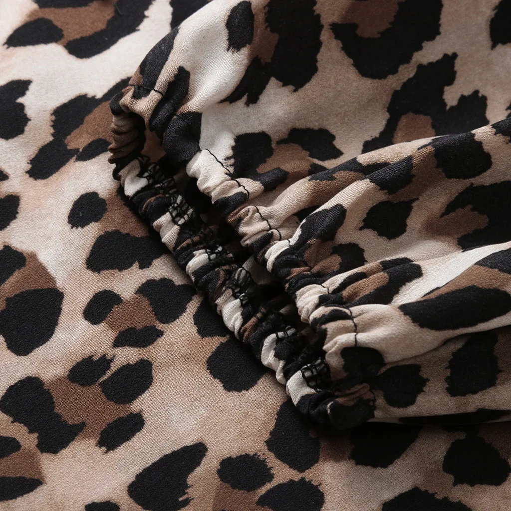 Женская блуза с леопардовым принтом Свободная Женская рубашка плюс размер 5XL длинный рукав v-образный Вырез Свободный Топ Женские топы и рубашки Blusas Mujer De Moda