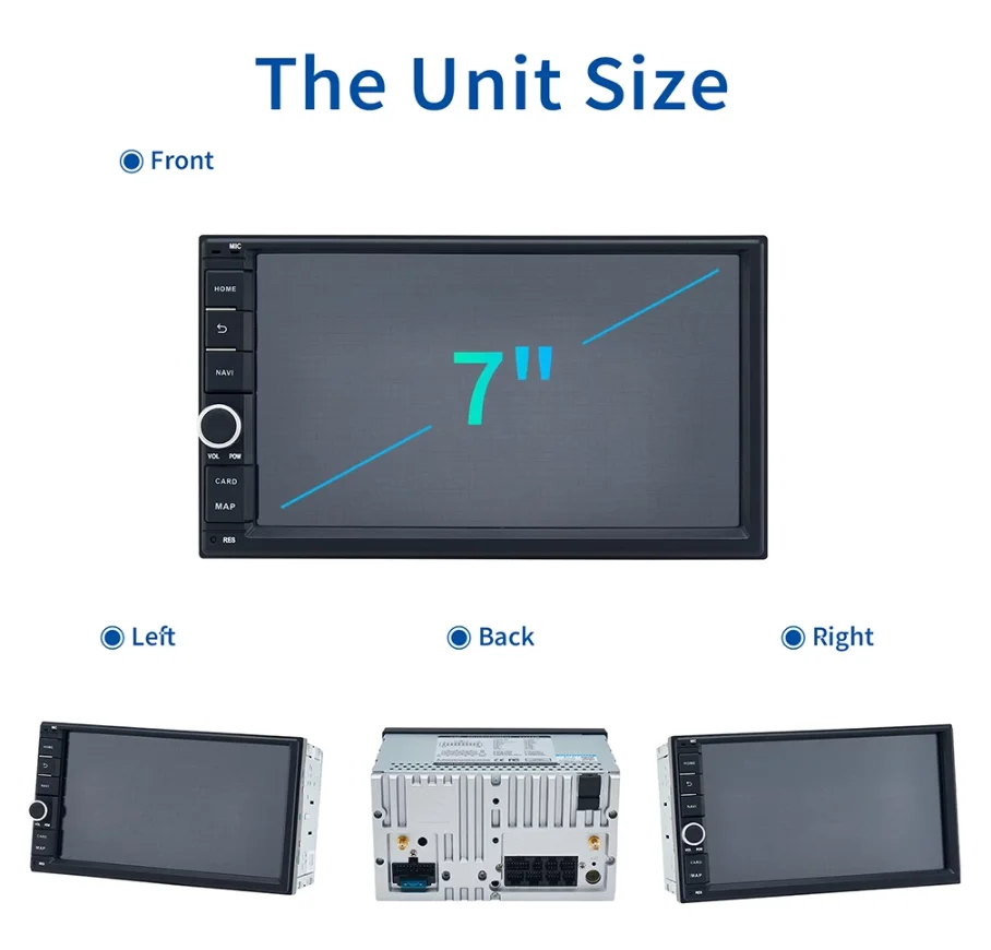Dasaita 7 &quotIPS Android 10 автомобильный стерео двойной 2 Din Universal Carplay Аудио Видео плеер DSP