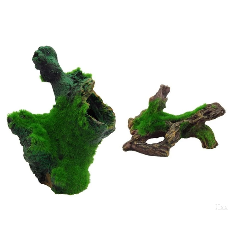 New 3Pcs Artificial Weeping Moss Growing Bog Wood Aquarium Decoration