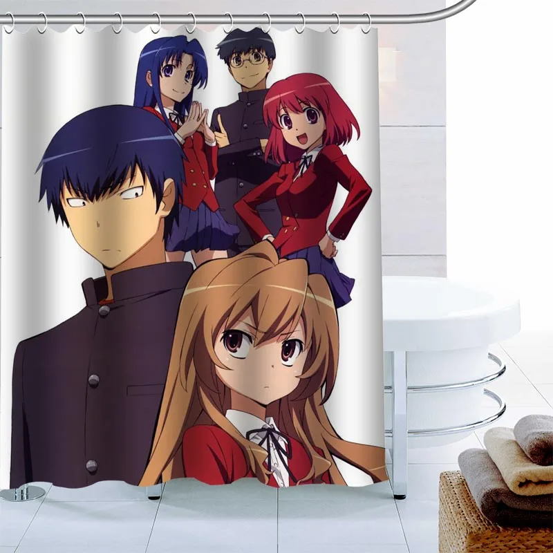 

Изготовленный На Заказ Toradora! Занавеска для душа с рисунком аниме, водонепроницаемая, с защитой от плесени, Женская занавеска из полиэстера, занавеска для ванной комнаты 0827