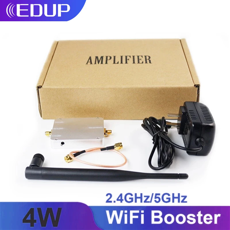 EDUP 5GHz/2.4GHz 4W Wifi Signal Booster Wireless Repeater Broadband Amplifier for WIFI Router Accessories Range Extender Adapter |