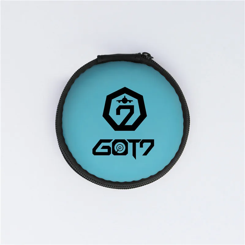 Kpop EXO TWICE GOT7 Seventeen коробка для наушников телефон ящик для хранения кабелей хорошее качество сумка для хранения кабеля - Цвет: GOT7 blue