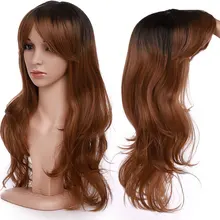 S-noilite 56 см свободные волны синтетические парики для черных женщин парик для косплея синий красный розовый серый фиолетовый волосы