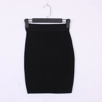 

Runway Autumn Casual Knitted Pencil Skirt Elastic Winter Ladies High Waist Mini Skirt Women Bottoms Bodycon Short Skirts Women