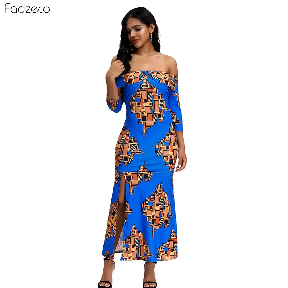 one shoulder ethnic dress