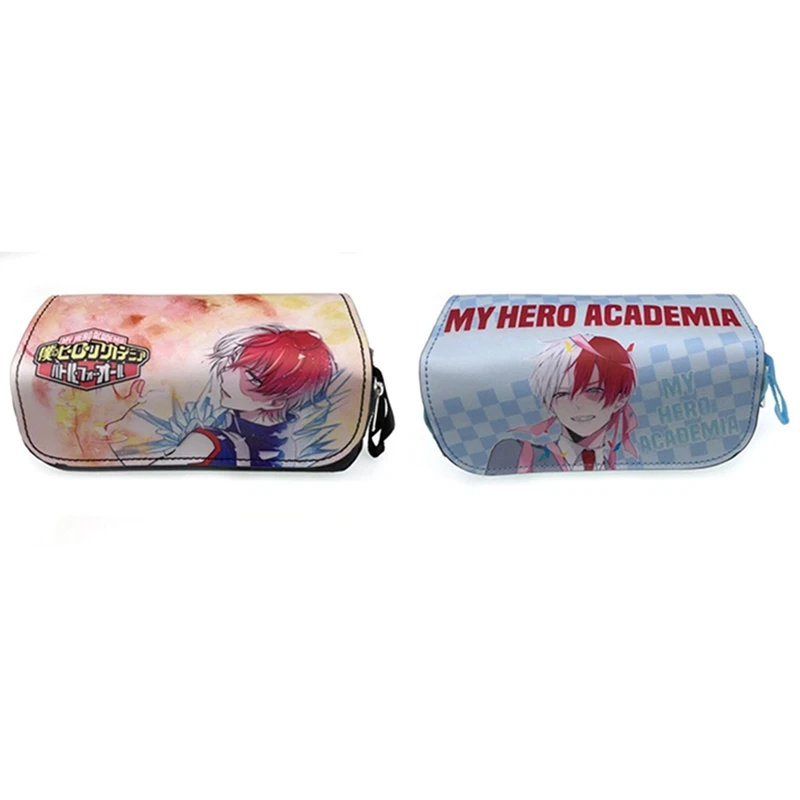 Мультипликационный My Hero academic пеналы для ручек Сумка-косметичка на молнии Chidren Многофункциональный двухслойный пенал-карандаш для девочек мальчиков