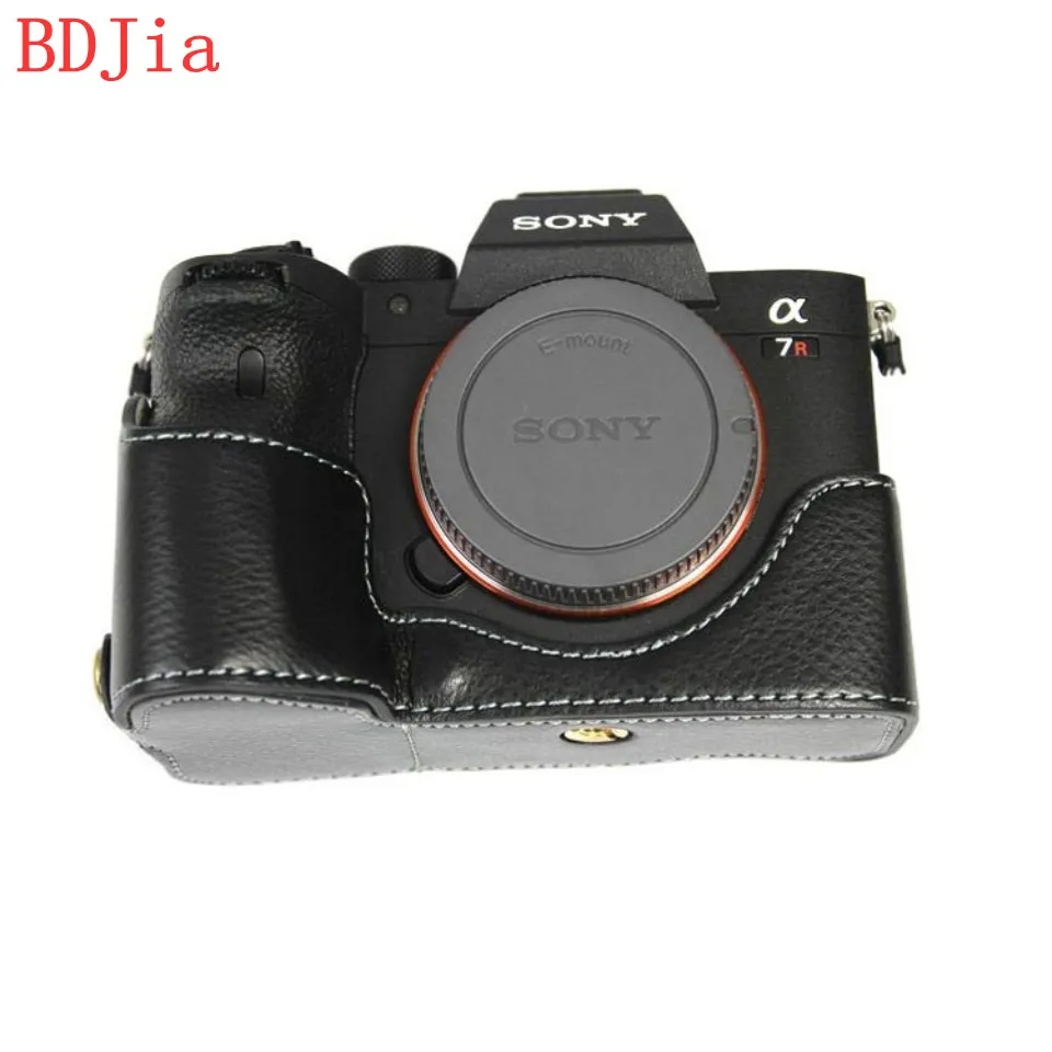 Из натуральной воловьей кожи корпуса для половины камеры база для sony A7R4 A9II с отверстием батареи
