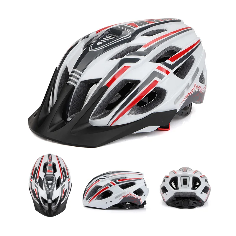 Велосипедный шлем в форме, велосипедный шлем, дорога Горный шлемы безопасности Кепки с зарядка через usb фонарь