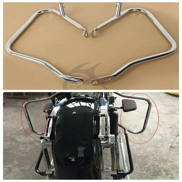 Хромированный для седельной сумки защитный Кронштейн для Harley Touring Electra Glide Road King 14-18
